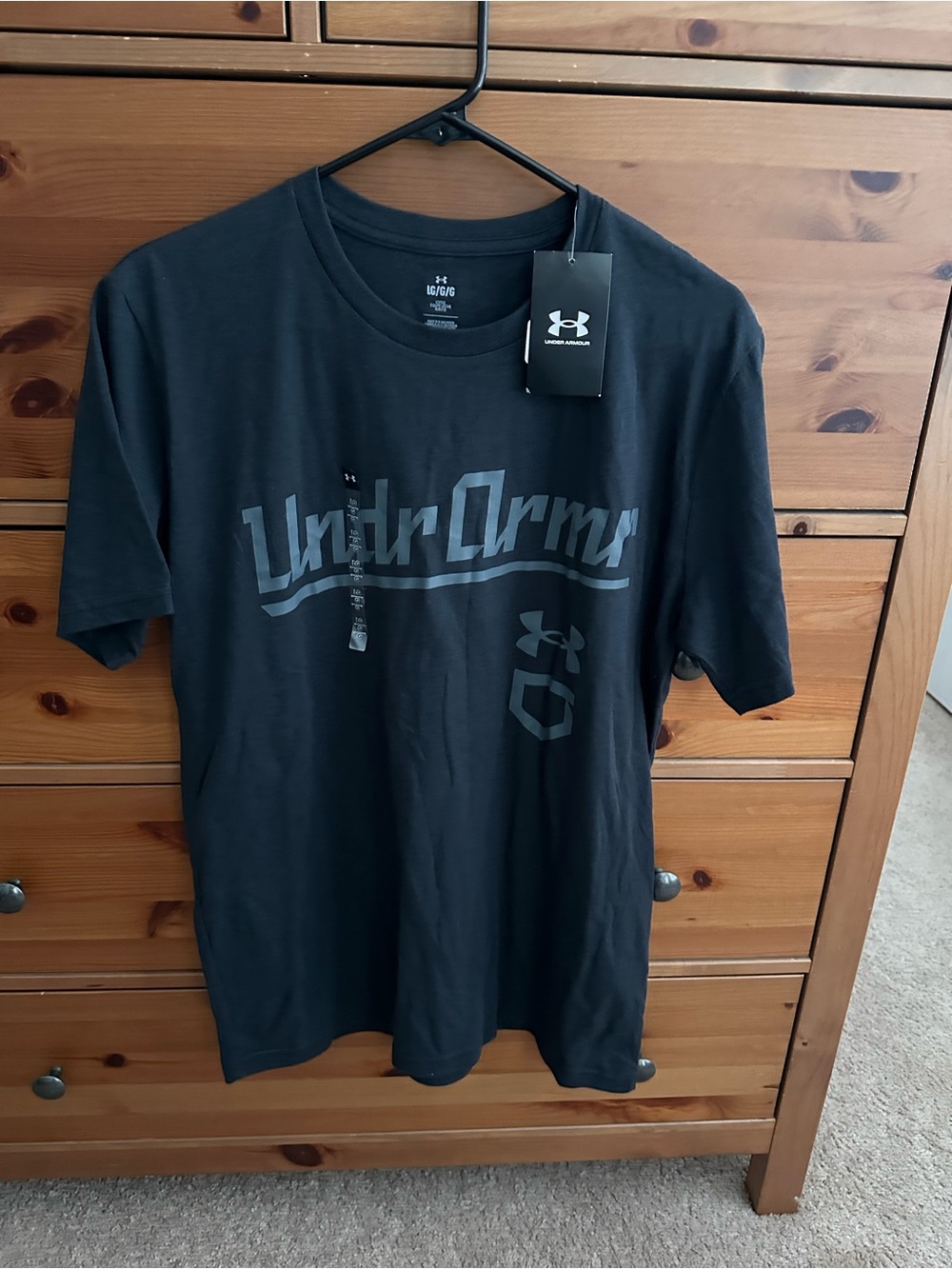 Under Armour Black Graphic Logo Short Sleeve Tee